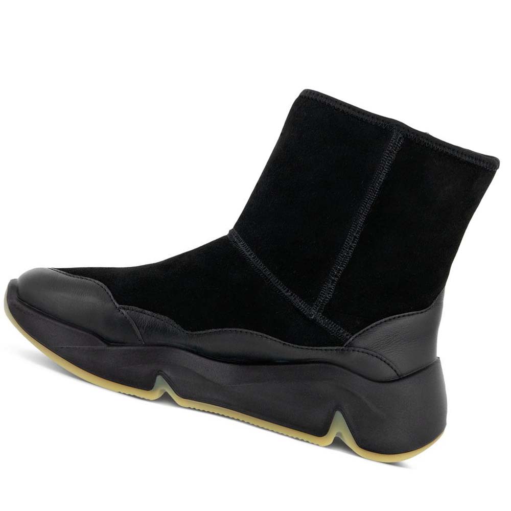 Women's Ecco Chunky Hygge Boots Black | USA 9RVD